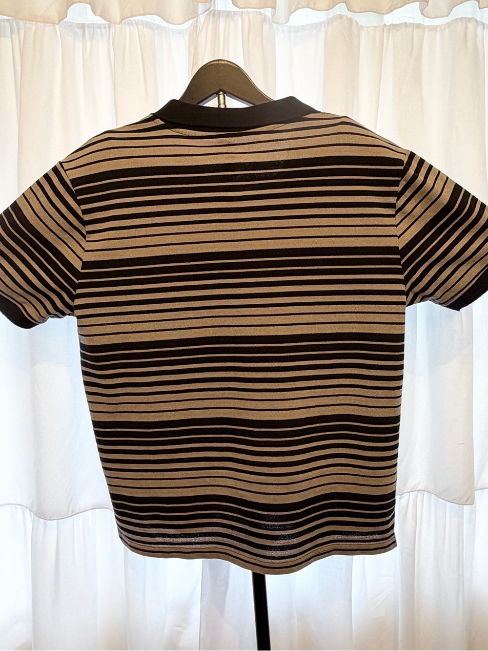 Rocawear Mens Black and Grey Stripped Short Sleeve Collard Polo Shirt Size Large - Picture 6 of 7